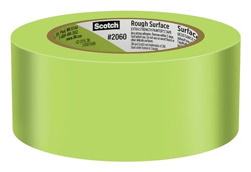 Scotch Rough Surface Extra Strength Painter's Tape, 1.88 in x 60.1 yd, Tape Protects Surfaces and Removes Easily, Rough Surface Painting Tape for Scotch