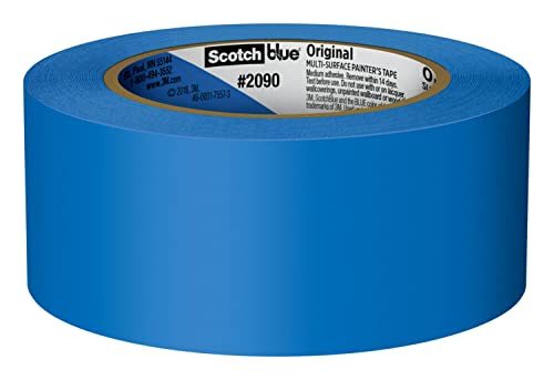 Scotch Painter's Tape Original Multi-Surface Painter's Tape, 1.88 Inches x 60 Yards, 6 Rolls, Blue, Paint Tape Protects Surfaces and Removes Easily, ScotchBlue
