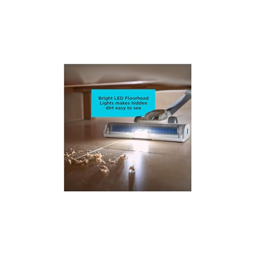 BLACK+DECKER POWERSERIES+ 16V MAX Cordless Stick Vacuum with LED Floor Lights, Lightweight, Multi-Surface, White (BHFEA420J) BLACK+DECKER