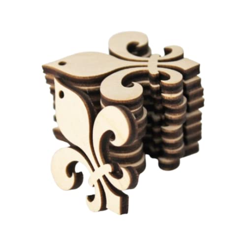 ALL SIZES BULK (12pc to 100pc) Unfinished Wood Laser Cutout Fleur de Lis Dangle Earring Jewelry Blanks Shape Crafts Made in Texas Texan Wood Crafts