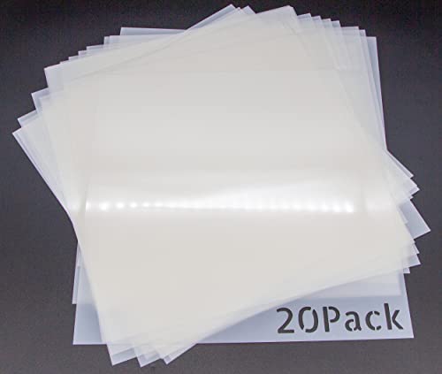20 Pack 7.5mil Mylar Sheets, 12 X 12 Inch Stencil Paper for Cricut, Laser Cutting, Template Plastic for Quilting, Blank Plastic Sheets for Crafts, Gnomeshgh