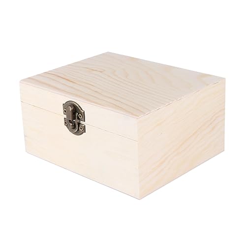 LIFKOME 3 pcs wooden jewelry box handmade jewelry box hand jewelry wood crafts unfinished wood treasure chest unfinished drawer case Wooden Dresser LIFKOME
