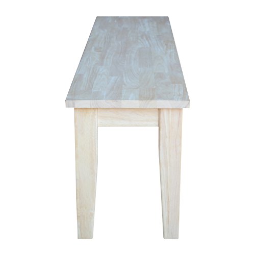 International Concepts Shaker Style Bench, Unfinished IC International Concepts