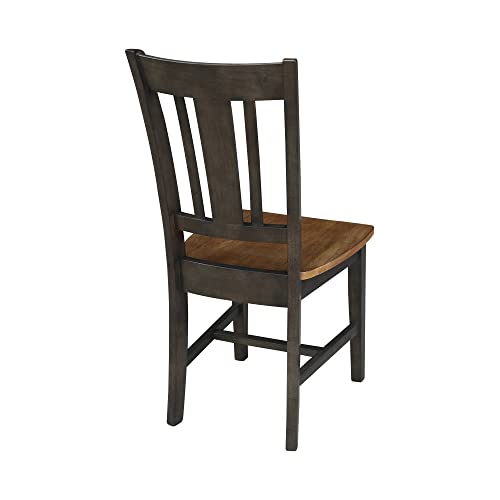 International Concepts San Remo Splatback Dining Chair, Height, Hickory/Washed Coal IC International Concepts