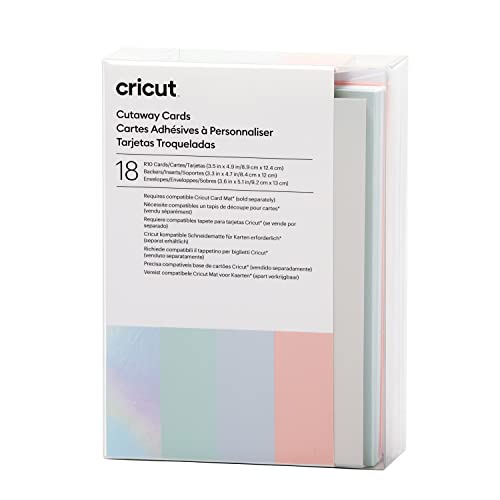 Cricut Cutaway Cards R10, Intricately Design Birthday Cards, Thank You Cards, Custom Greeting Cards, Holographic Backer, Compatible with Cricut Cricut