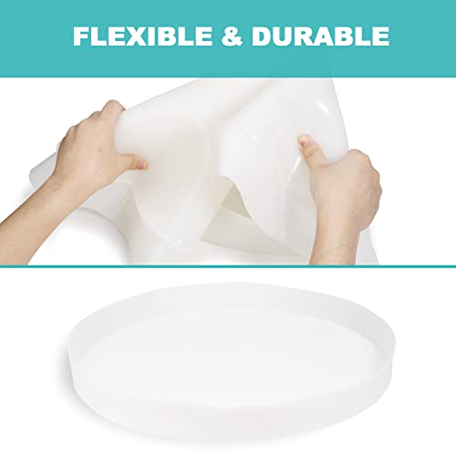 Sntieecr 24 Inch Resin Table Molds, Large Round Epoxy Table Mold for Charcuterie Board, River Coffee Table, DIY Art Home Decoration Sntieecr