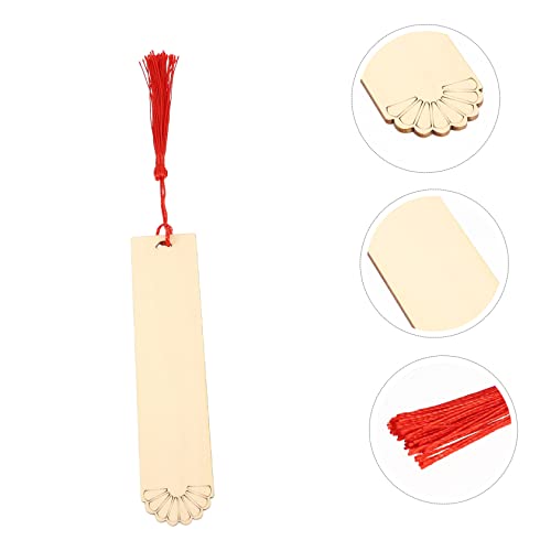 Operitacx 1 6pcs Blank Wooden Bookmark Unfinished Bookmark Unfinished Blank Tags Reading Bookmarks Wood Blank Bookmark Blank Craft Bookmark Red Gifts Operitacx