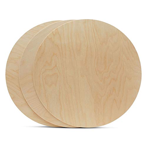 Wood Circles 20 inch, 1/8 Inch Thick, Birch Plywood Discs, Pack of 1 Unfinished Wood Circles for Crafts, Wood Rounds by Woodpeckers Woodpeckers
