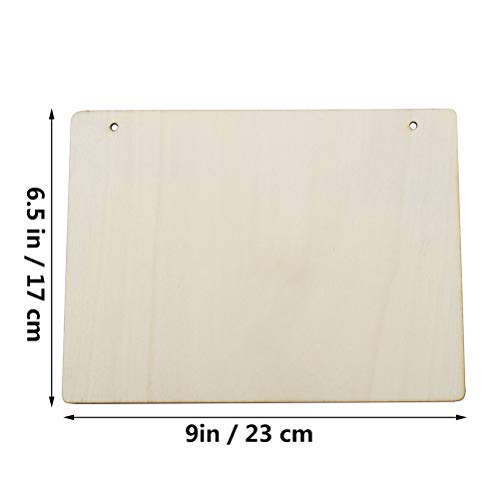 Samanter 3Pack Blank Wood Sign for Craft Unfinished Hanging Wooden Board with Hole DIY Door Wall Decor Holiday Decoration Samanter