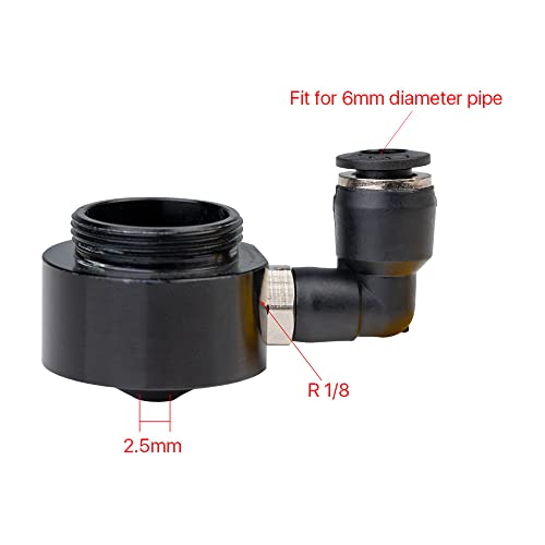 Cloudray Air Nozzle N02 for Dia.20 FL38.1 CO2 Lens with Fitting for Laser Head CO2 Engraver(Short Nozzle B) Cloudray