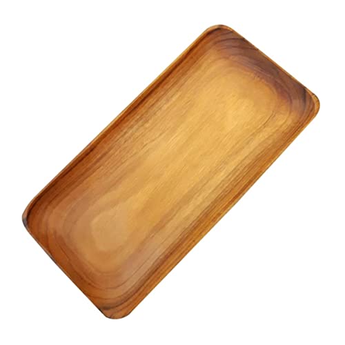 Cozinest Serving Platter Teak Wood – Rectangular Serving Tray 5 x 10 inches Party Wooden Platters Wood Tray for Display Fruit Snacks Dessert CoziNest