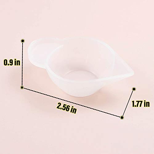 AUEAR, 10 Pack Silicone Mold Cup Dispenser Mini Measuring Mixing Cup for DIY Jewelry Making Epoxy Resin Craft AUEAR