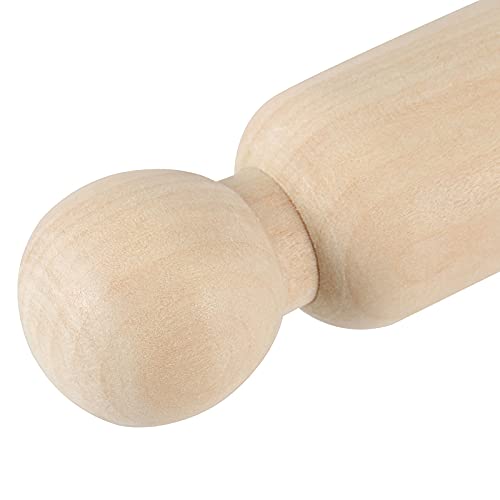 HAKZEON 40 Pack 3-1/2 Inches Unfinished Wooden Peg Dolls, Decorative Wooden Peg Doll People, Wooden Peg Doll Body for Painting, DIY Craft Art HAKZEON