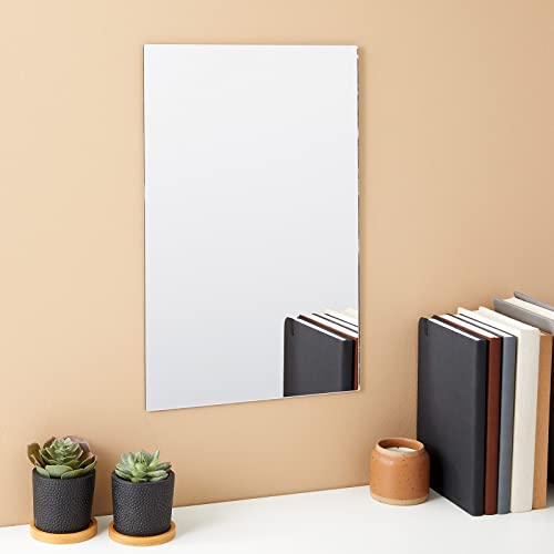 Bright Creations 2 Pack Acrylic Mirror Sheets for Wall Decor, 3mm Shatter Resistant Frameless Tiles for Mounted Mirror, Bedroom, Home Gym, Bathroom, Bright Creations