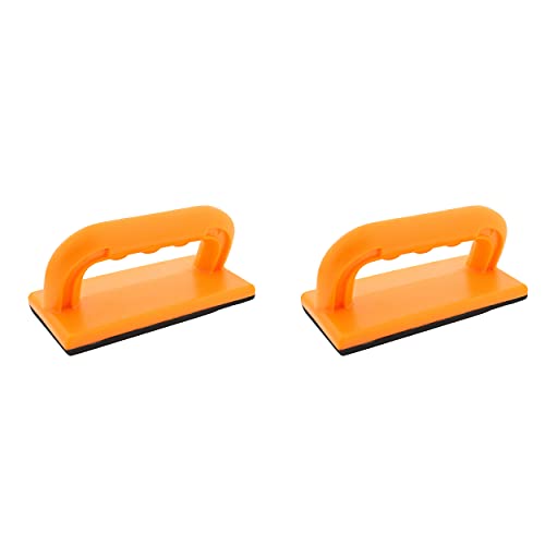 DCT Wood Cutting Push Up Stick Block 2-Pack Set – Angle Handle Foam Pad Holder Blocks for Cutting on Jointer, Table Saw Deadwood Crafted Tools