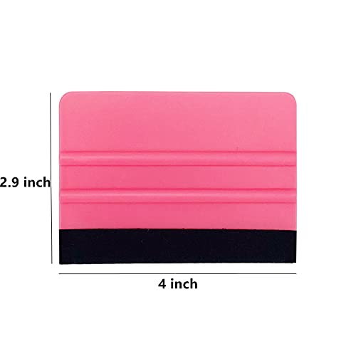 CCyanzi 4inch Vinyl Squeegee Tool Window Film Squeegee Decal Scraper Sign-Making Graphic Wallpaper Application, Felt Edge Protection Prevents CCyanzi