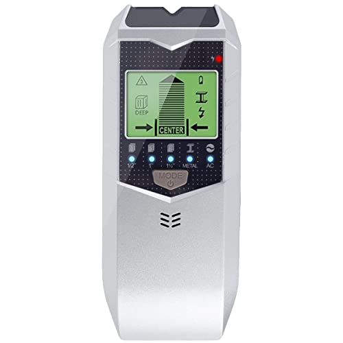 Stud Finder Wall Scanner, 5 in 1 Electronic Stud Sensor, Metal Detector Wall Scanner, Wall Wood Detector Scanner with LCD Display & Audio Alarm for HOTBEST