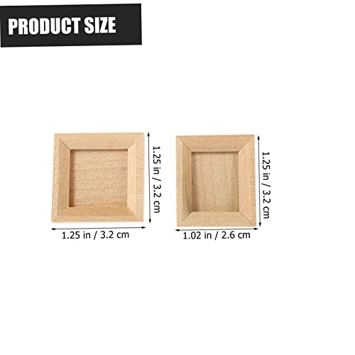 ibasenice 12 Pcs Dollhouse Photo Frame Miniture Decoration Bulk Picture Frames Jewelry Display Stand Decorative Mini Frame Miniature Picture Frame ibasenice