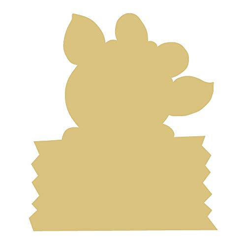 Pig Cutout Unfinished Wood Nursery Kids Room Paint Party Everyday Door Hanger MDF Shape Canvas Style 7 (12") Diverse Woodworking