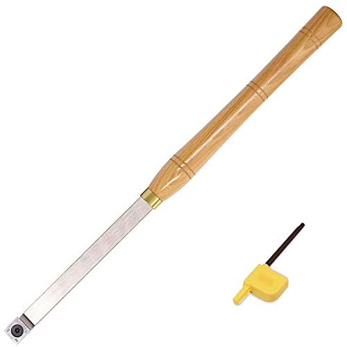 Wood Turning Tools Rougher Carbide Tipped Lathe Chisel Tool Bar 19.68 Inches With 14mm Straigt Edge Square Carbide Insert for Wood Hobbyist or DIY or Asieg Tool