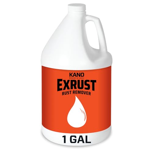 KROIL Kano Exrust Industrial Strength Rust Remover (Liquid-1 Gallon Bottle-Single) | Penetrating Rust Removal for Steel, Stainless Steel, Wrought KROIL