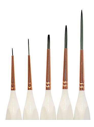 Mont Marte Liner Brush Set for Painting, 5 Piece Detailed Art Brushes with Wood Handle MONT MARTE