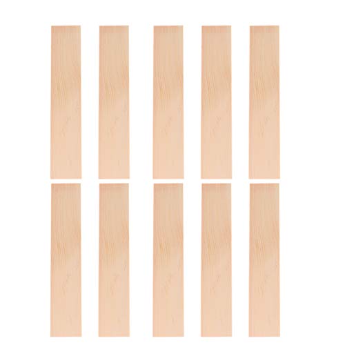 Exceart 10pcs Rectangle Wood Boards Unfinished Wood Boards Sheets Carving Blocks for Arts Craft Painting 4x20cm EXCEART