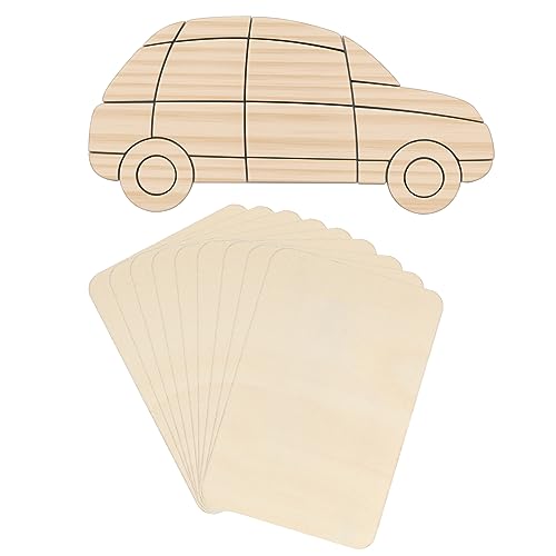 ZOENHOU 50 PCS 6 x4 Inch Unfinished Basswood Blanks, Rectangle Wood Pieces, Unfinished Wood Rectangles for Crafts Projects Painting Decoration ZOENHOU