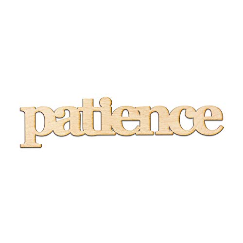 Patience Wood Sign Home Decor Gallery Wall Art Unfinished GIA 18" x 5" Woodums
