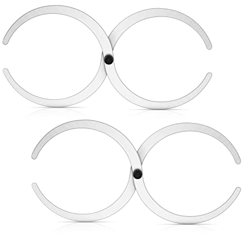 2 Pieces Double Ended Bowl Caliper Wood Turners Calipers Woodturning Calipers for Measuring Thickness Diameter, 6 to 7.9 inches Lothee