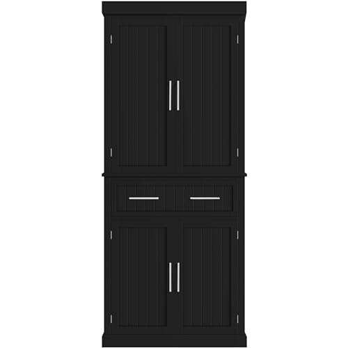 Yaheetech 72" Kitchen Buffet Cabinet Sideboard, Utility Storage Cabinet with Doors, Drawer and Adjustable Shelves, Freestanding Pantry Cupboard for Yaheetech