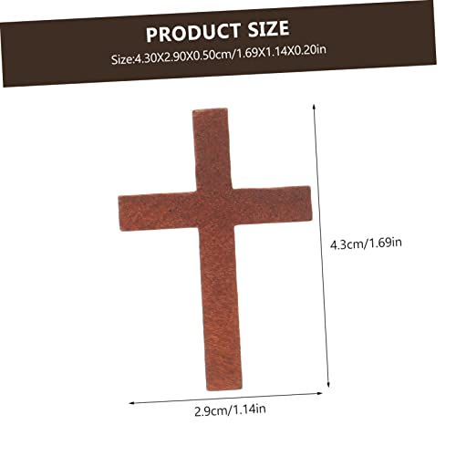 STOBOK 20pcs Cross Diy Pendant Jewelry Cross Charm Jesus Cross Figurine Wood Cross Embellishment Unfinished Wood Cross Unfinished Wood Charms STOBOK