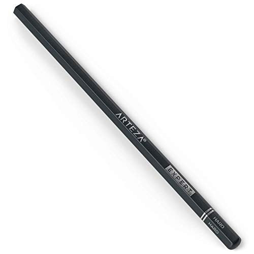 ARTEZA Charcoal Pencil Set, 3 Black Pencils – Soft, Medium, and Hard, and 1 White Pencil – Medium, Art Supplies for Drawing, Sketching & Shading ARTEZA