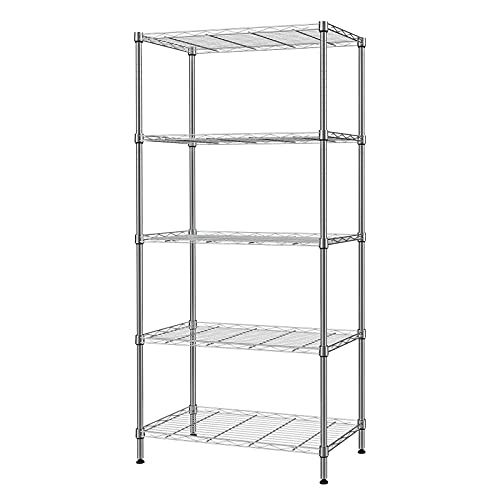 SINGAYE 5 Tier Storage Rack Wire Shelving Unit Storage Shelves Metal for Pantry Closet Kitchen Laundry 660Lbs Capacity 23.6" L x 14" W x 59.1" H SINGAYE