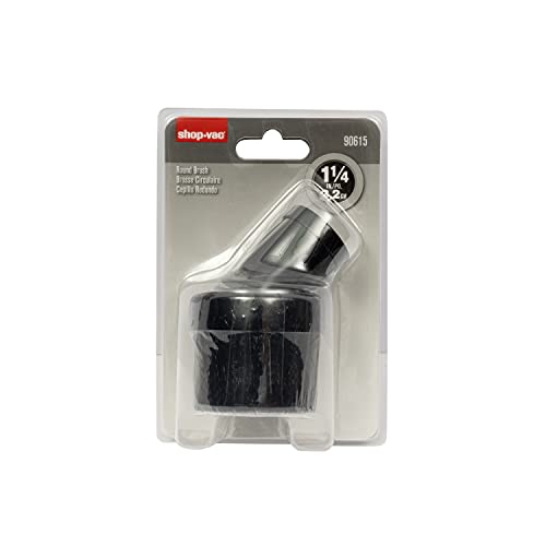 Shop-Vac 9061500 Round Brush Nozzle, Plastic Construction, Black in Color, 1-1/4 Inch Diameter Sleeve, (1-Pack) Shop-Vac