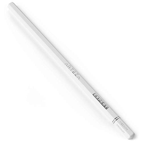ARTEZA Charcoal Pencil Set, 3 Black Pencils – Soft, Medium, and Hard, and 1 White Pencil – Medium, Art Supplies for Drawing, Sketching & Shading ARTEZA