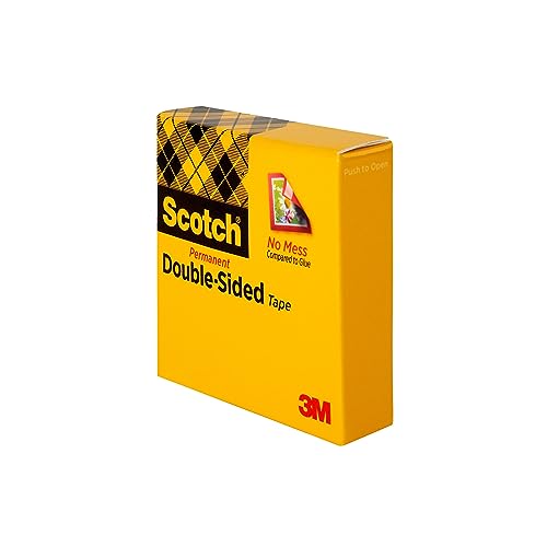 Scotch Double Sided Tape, 0.50 in. x 900 in., 1 Roll Scotch