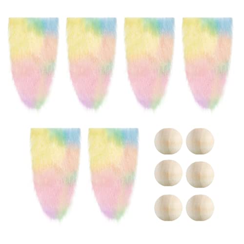 Ciieeo Precut Gnome Beard Handmade Dwarf Beard 1 Set Gnomes Faux Beard Wood Gnomes Bead Gnomes Bread and Bead Crafting Gnomes Supplies Shaggy Fur Ciieeo