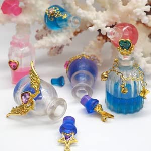 Small Bottle Container and Stopper UV Resin Epoxy Silicone Mold Jewelry Casting 6 Trays Set with Manual FUNSHOWCASE