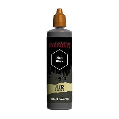 The Army Painter Warpaints Air Air Primer Matt Black 18ml Acrylic Paint for Airbrush, Wargaming and Modelling The Army Painter