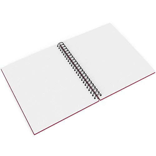 Arteza Hardcover Sketchbook, 9 x 12 Inches, 100 Sheets — 200 Pages, Pink Cover, Spiral-Bound 68-lb Drawing Pad, Art Supplies for Drawing with Dry ARTEZA
