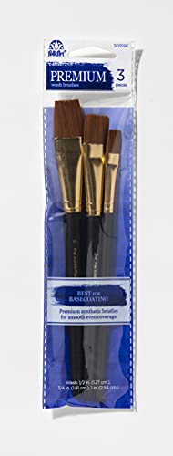 FolkArt Plaid Nylon Brush Set, 50559 Brown (3-Piece) FolkArt