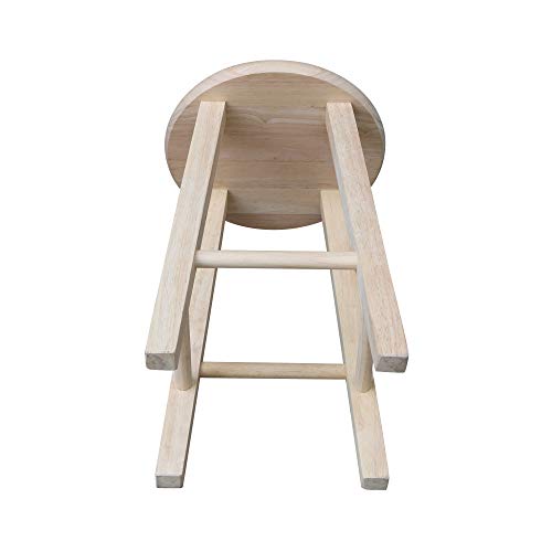 International Concepts 18-Inch Round Top Stool, Unfinished IC International Concepts
