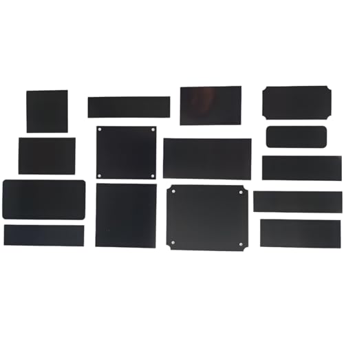 Engraving Plates Blank Anodized Aluminum Assortment 15 Piece, 3-Thicknesses, Black Double Sided Custom Engraving Plates
