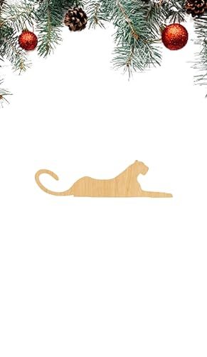 3 Pcs Big Cat Supply 3" Wooden Shape Ornaments Unique Unpainted Smooth Surface Unfinished Laser Cutout Wood Sheets Boards for Crafts 1/8 Inch Thick WoodArtSupply