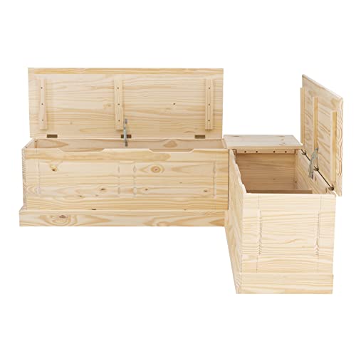 Linon Unfinished Wood Backless Interior Storage Harris Nook Linon