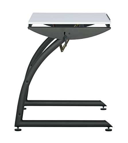 SD STUDIO DESIGNS Triflex Drawing Table, Sit to Stand Up Adjustable Office Home Computer Desk, 35.25"W X 23.5"D, Charcoal Black/White SD STUDIO DESIGNS