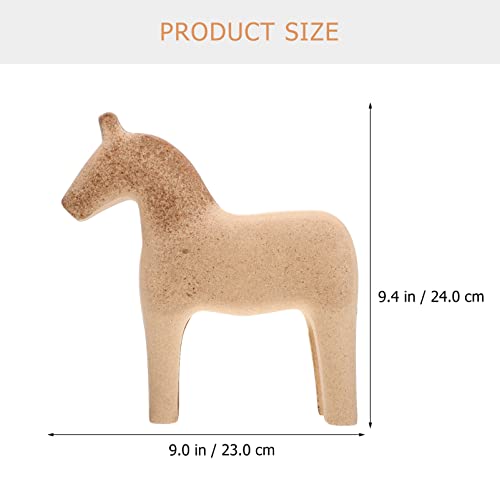 MAGICLULU Unfinished Swedish Wooden Dala Horse Figurine 2pcs DIY Unpainted Horse Sculpture Small Horse Statues Scandinavian Wedding Gifts Home MAGICLULU