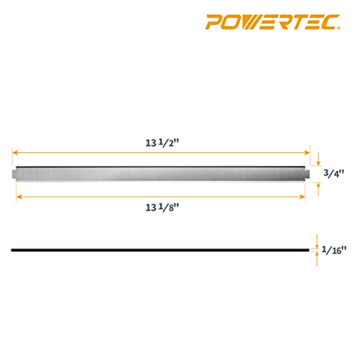 POWERTEC 13 Inch Planer Blades for Ryobi AP1301 Planer, Replacement for AC8630 Planer Knives, Set of 2 (12826) POWERTEC