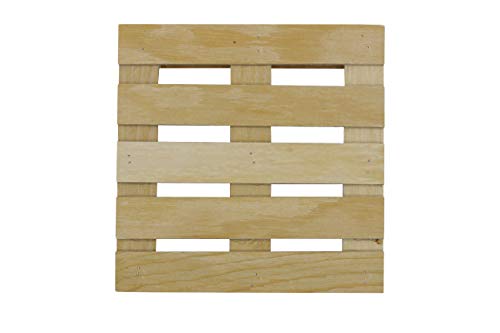 Creative Hobbies 6-Pack Mini Wood Pallet Coasters for Beverages, Hot and Cold Drinks, Mini Building Blocks Stacking, DIY Crafts, 4" x 4" x 11/16" Creative Hobbies